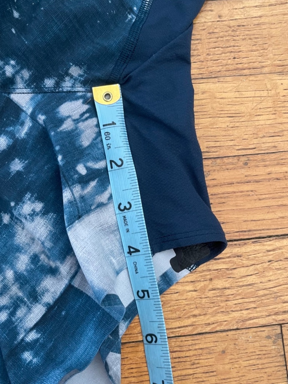 Lululemon Surge Short 4" Updated Out Of Mind Mini Bleached Indigo Starlight - Picture 7 of 10